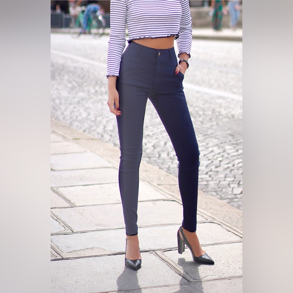 Megan Navy Blue Skinny Pants